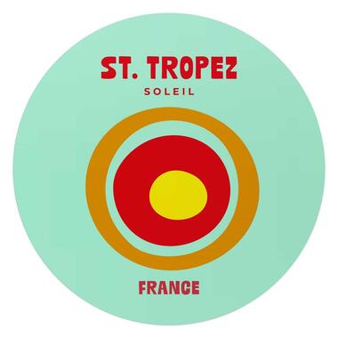 Glasschilderij Saint Tropez - Ø 70cm - Groen product
