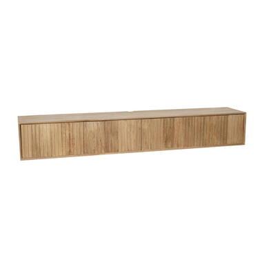 Zwevend Tv-meubel Naturel Hout - 240x35x30cm - Madison