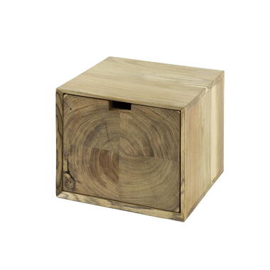 Nachtkastje Naturel Hout - 30x29x25cm - Block product