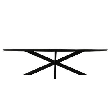 StarFurn Eettafel Zwart Hout/Metaal - 300x120x76cm - Brandy product