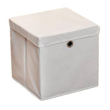 HI Opbergmand - grijs - 30 x 30 cm - kunststof - met deksel product