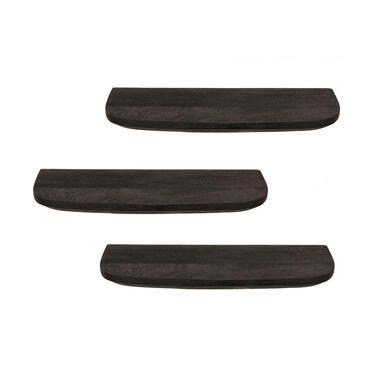 StarFurn Wandplank Zwart - Set van 3 - 60x20x15cm - Gusta product