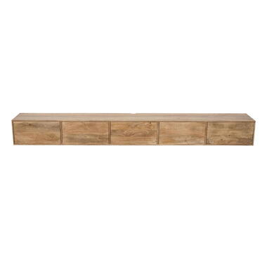 StarFurn Zwevend Tv-meubel Naturel Hout - 280x35x30cm - Vision product