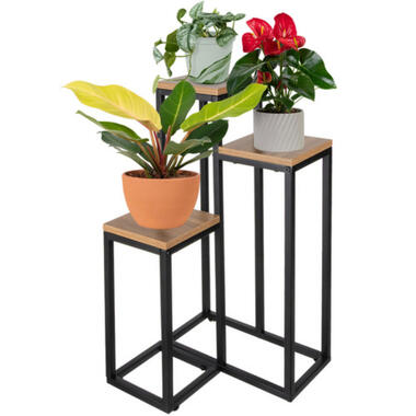 Ruhhy Plantenstandaard - 3 laags- metaal - industriele stijl product