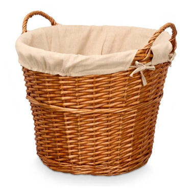 Rieten opberg mand - gevlochten riet - bruin - 51 x 45 x 28 cm product