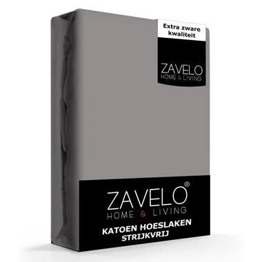 Zavelo Hoeslaken Katoen Strijkvrij Grijs-Lits-jumeaux (160x210 cm) product