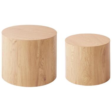 MANTI - Salontafel set - Lichte houtkleur - MDF product