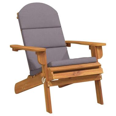 vidaXL - Adirondack tuinstoel - Kussens - Bruin - Acaciahout - 75x84x90 cm product