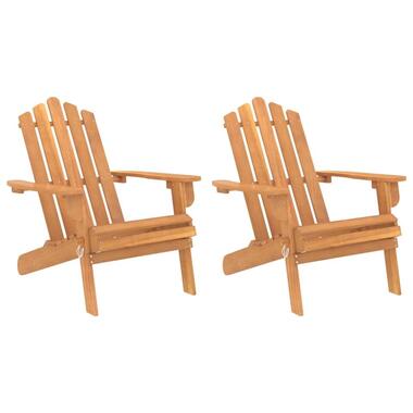 vidaXL - Adirondackstoelen - Massief acaciahout - Bruin - 2 stuks product