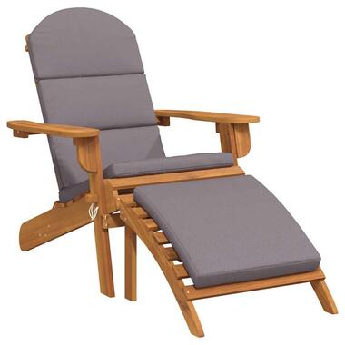 vidaXL - Adirondackstoel met voetensteun - Bruin - Massief acaciahout product