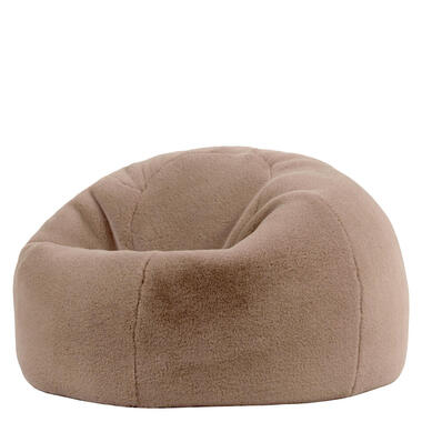 icon - Kingston Zitzak Fauteuil - Fluffy Pluche Imitatiebont - Mocha