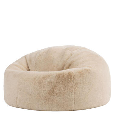 icon - Kingston Zitzak Fauteuil - Fluffy Pluche Imitatiebont - Crème