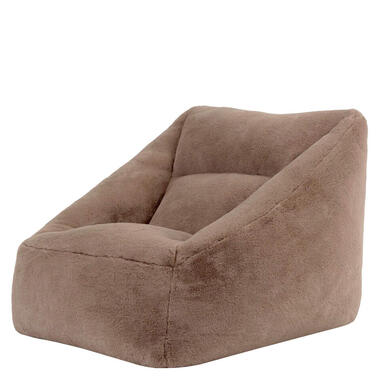 icon - Natalia XL Zitzak Fauteuil - Fluffy Pluche Imitatiebont - Mocha