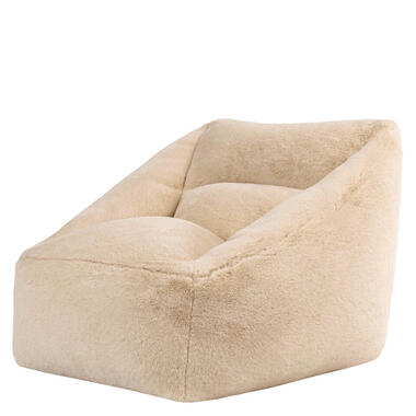 icon - Natalia XL Zitzak Fauteuil - Fluffy Pluche Imitatiebont - Crème