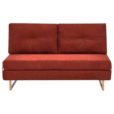 JERSLEV - 3-zits slaapbank - Rood - Stof product