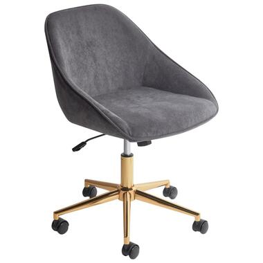 BARDSDALE - Bureaustoel - Donkergrijs - Fluweel product
