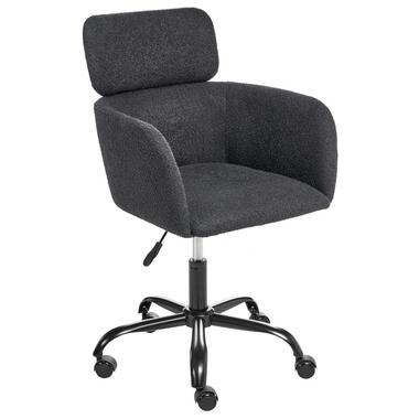 ALENA - Bureaustoel - Zwart - Bouclé