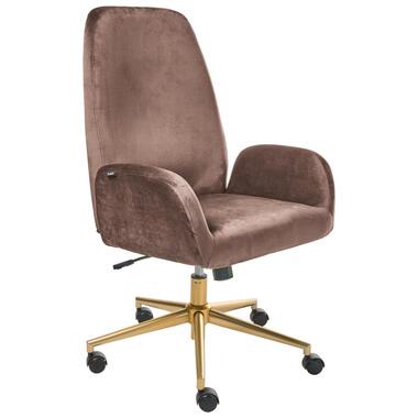 CLARE - Bureaustoel - Bruin - Fluweel product