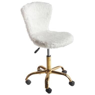MARGATE - Bureaustoel - Wit - Kunstbont product