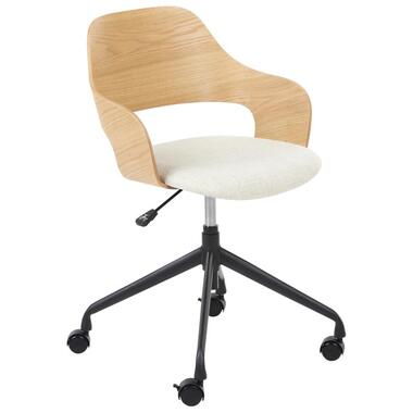 NOVATO - Bureaustoel - Lichtbeige - Linnen product