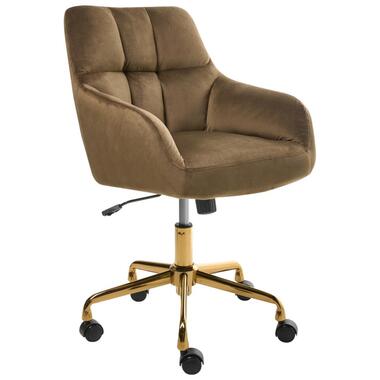 PALMDALE - Bureaustoel - Bruin - Fluweel product