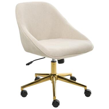 BARDSDALE - Bureaustoel - Lichtbeige - Fluweel product