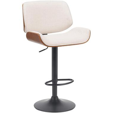 CLP Barkruk Beverley zwart Frame - Stof - walnoot/creme product
