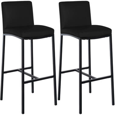 CLP Set van 2 Barkruk Freeport zwart Frame - Kunstleer - zwart product