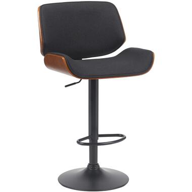 CLP Barkruk Beverley zwart Frame - Stof - walnoot/zwart product