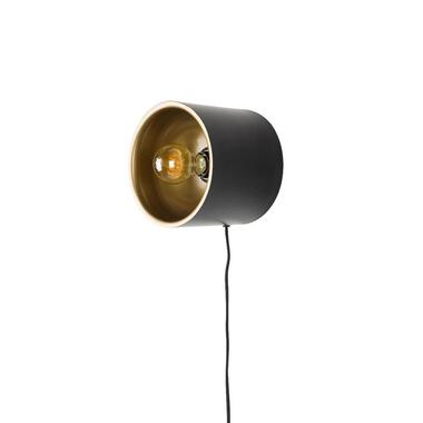Puur - Dudley wandlamp rond S - zwart/goud product