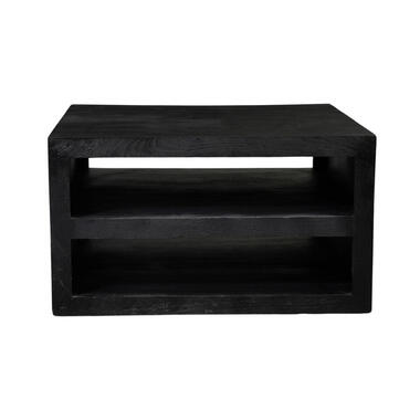 StarFurn Salontafel Zwart Hout - 80x80x40cm - Brussel product