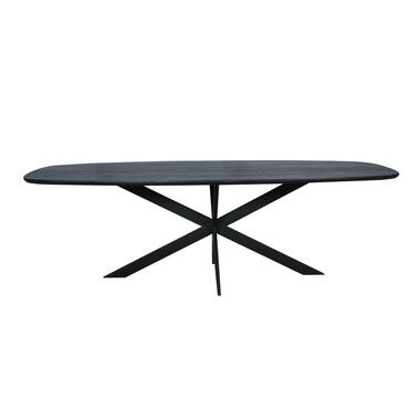 Eettafel Deens Ovaal Zwart Hout - 240x110x76cm - Ferris product