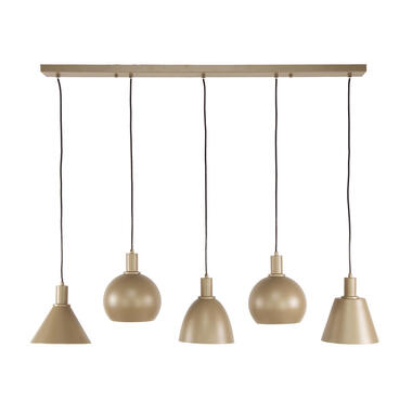 Hoyz Collection - Hanglamp Metallo Mix 5-lichts - Beige