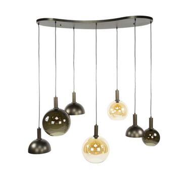 Hoyz Collection - Hanglamp Cluster 4+3-lichts - Sienna Bruin