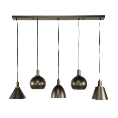 Hoyz Collection - Hanglamp Metallo Mix 5-lichts - Sienna Bruin