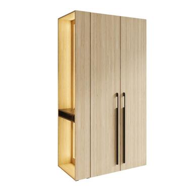 Meubella - Barbuda - Kledingkast 2 deuren - Eiken product
