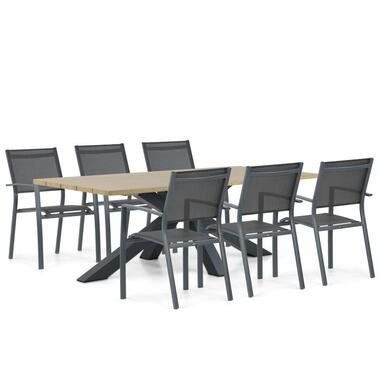 Tuinset 6 personen 220 cm Aluminium Grijs Lifestyle Garden Furniture product