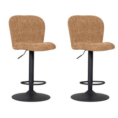 LABEL51 Barkruk Vino - Cognac - Elite - Gaslift - set van 2