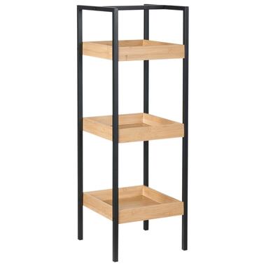 TAJZARA - Badkamerrek 3 planken - Lichtbruin - Bamboehout