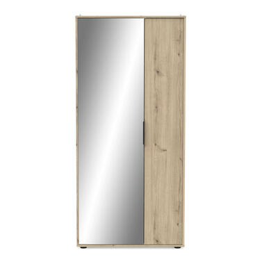 Schoenenkast Ebony 83x24x178cm - met spiegel - eikdecor product