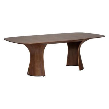 Hioshop Root Dan-Form eetkamertafel fineer walnoot