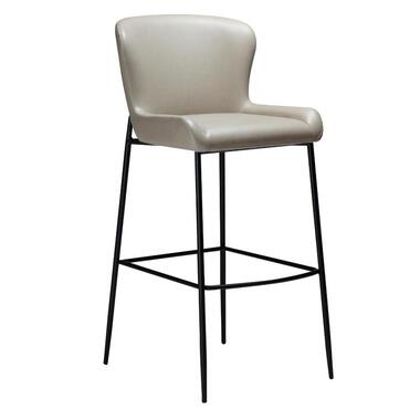 Hioshop Glam Dan-Formorous barstoel PU-kunstleer lichtgrijs