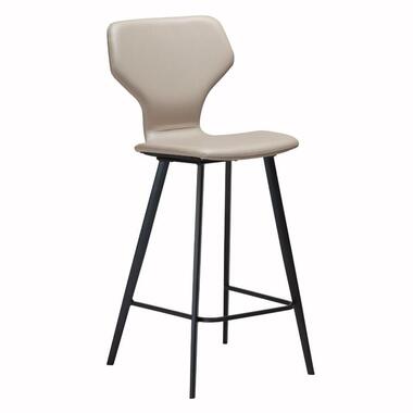 Hioshop SIT Dan-Form counterstoel PU-kunstleer lichtgrijs