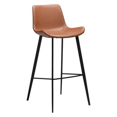 Hioshop Hype Dan-Form barstoel PU-kunstleer cognackleurig