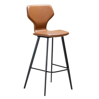 Hioshop SIT Dan-Form barstoel PU-kunstleer lichtbruin