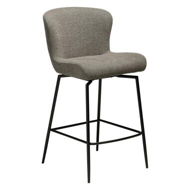 Hioshop Glory Dan-Form counterstoel draaivoet bouclé lichtbruin