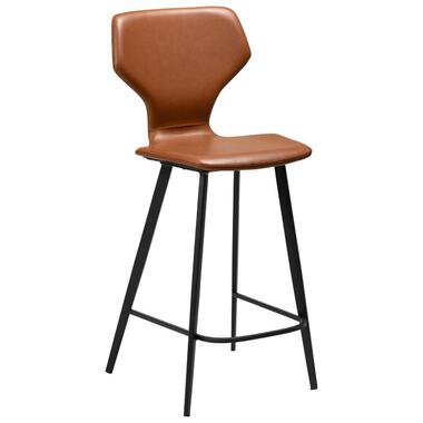 Hioshop SIT Dan-Form counterstoel PU-kunstleer lichtbruin