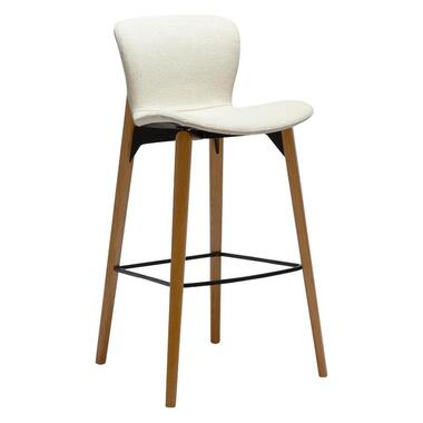 Hioshop Paragon Dan-Form barstoel bouclé wit