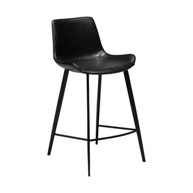 Hioshop Hype Dan-Form counterstoel PU-kunstleer zwart
