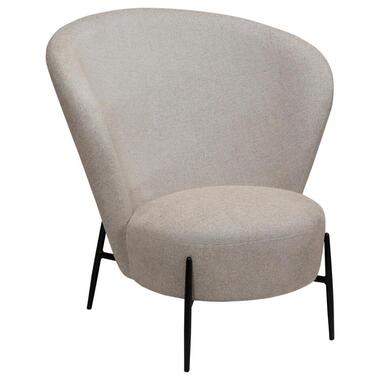 Hioshop Orbit Dan-Form fauteuil bouclé lichtgrijs